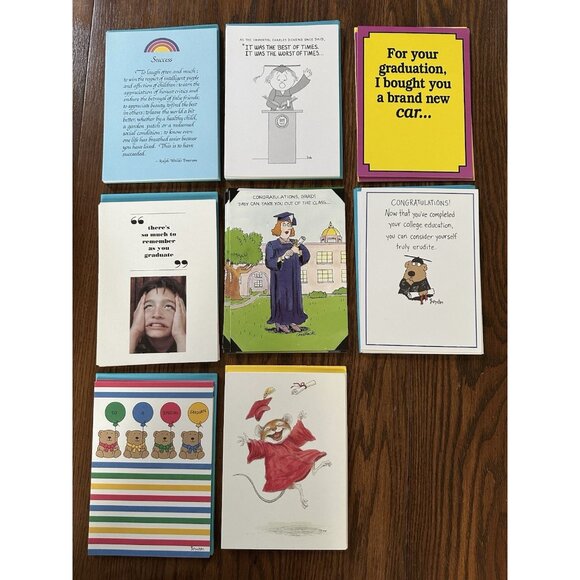 Lot Of 45 Mixed GRADUATION Greeting Cards And Envelopes 8 Designs - Picture 1 of 9